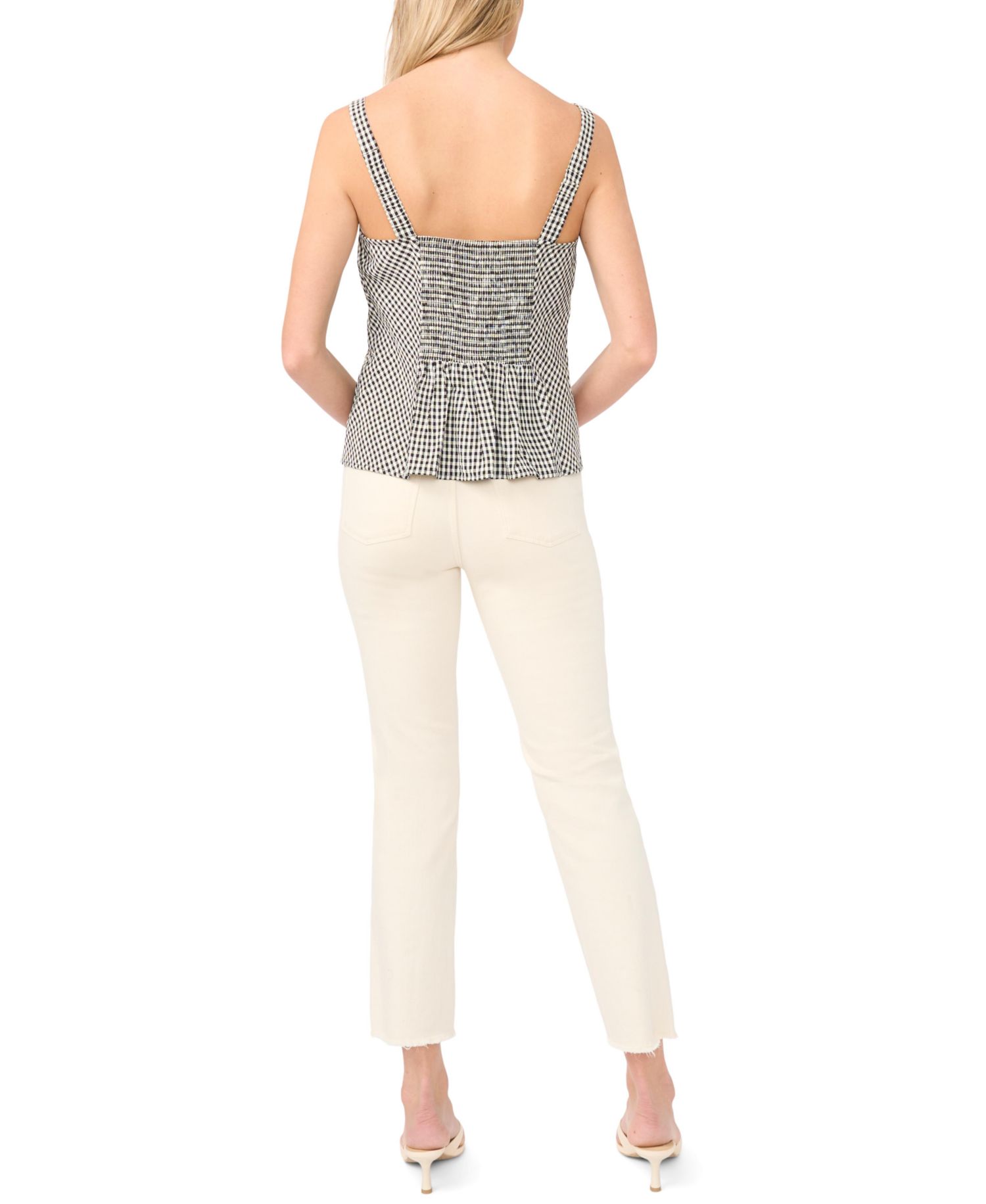 Women's Sleeveless Button-Front Tank Top