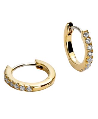 Pave Huggie Hoops Earrings