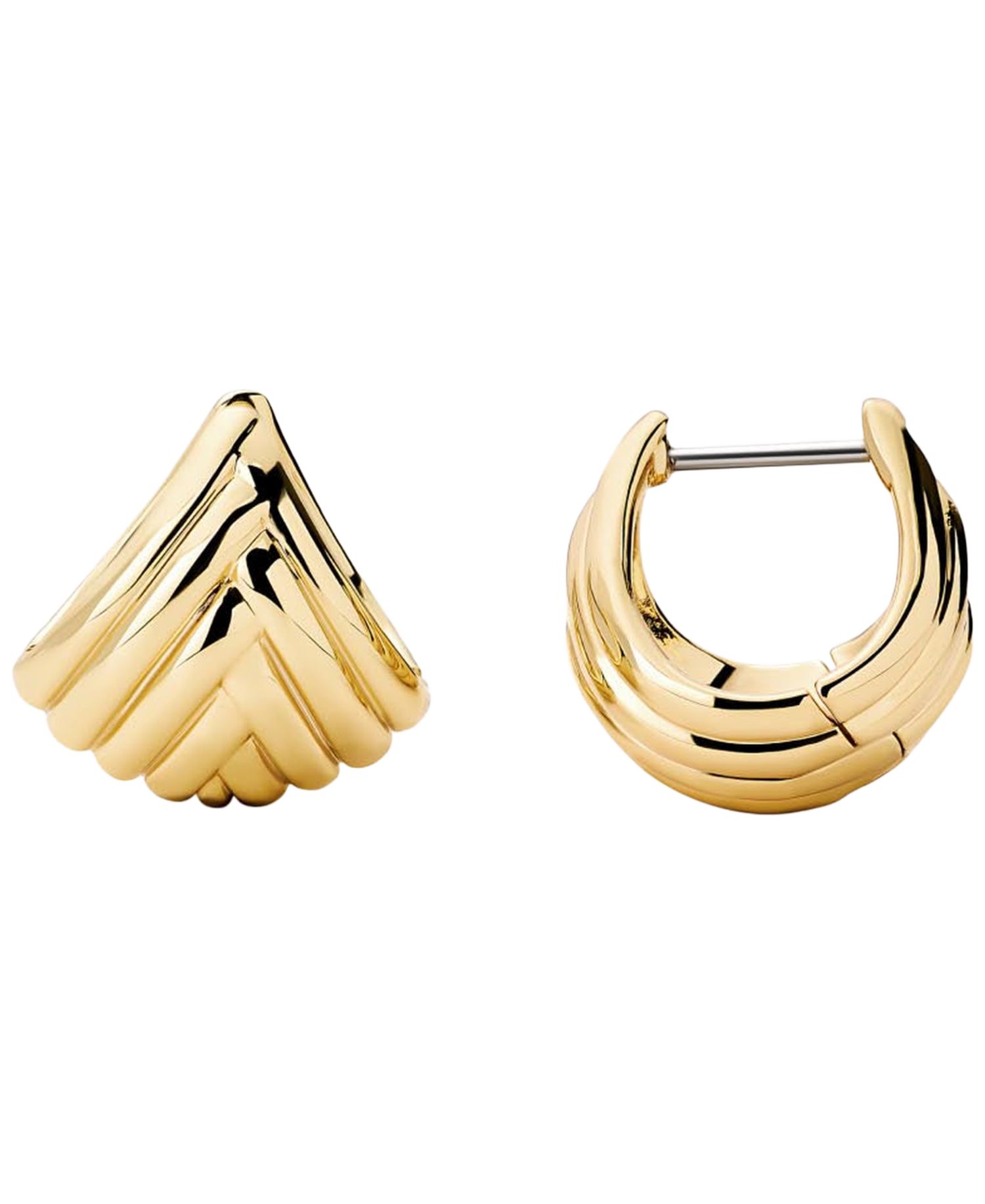 Haven Gold-Plated Huggie Earrings