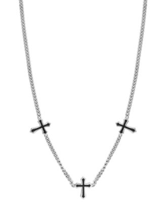 Black Spinel Necklace (3/8 ct. t.w.) in Sterling Silver