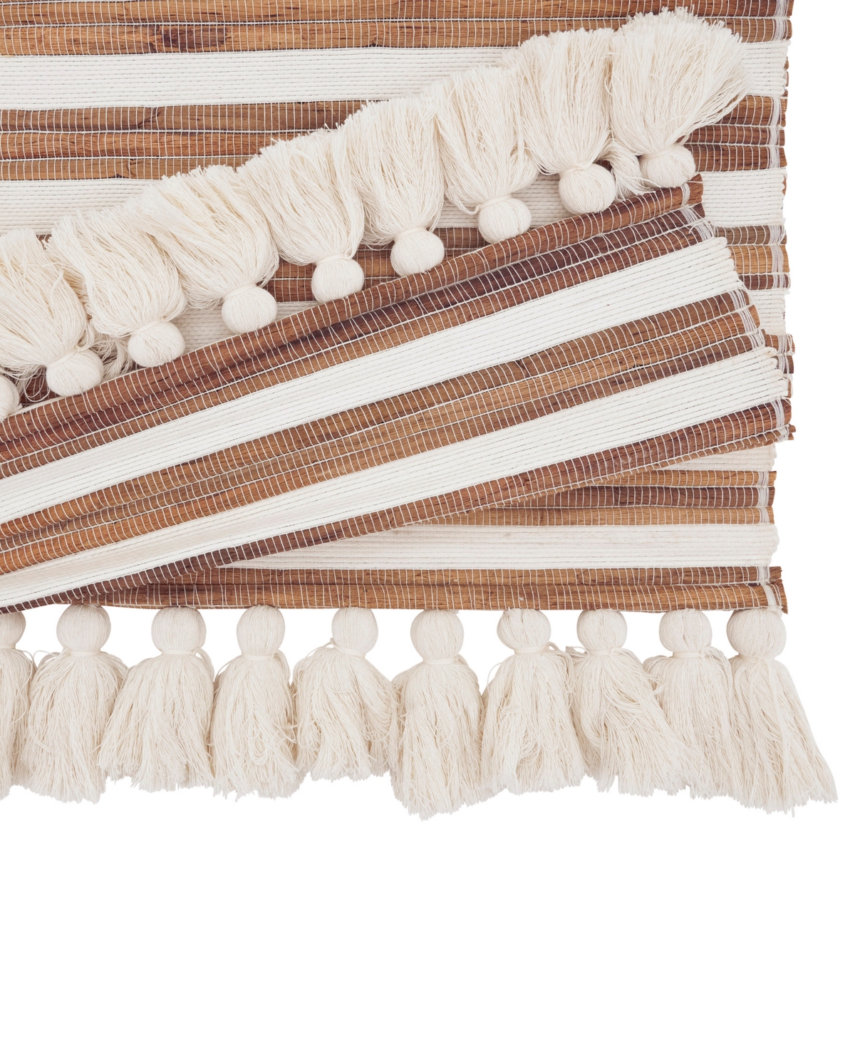 Saro Lifestyle Woven Water Hyacinth Table Runner, 14" x 72"