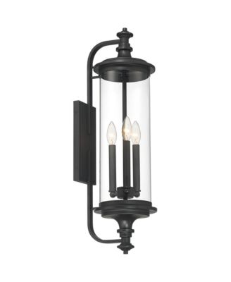 Medici Modern Outdoor Wall Light Fixture Clear Glass for Post Exterior Barn Deck House Porch Yard Patio Home Outside