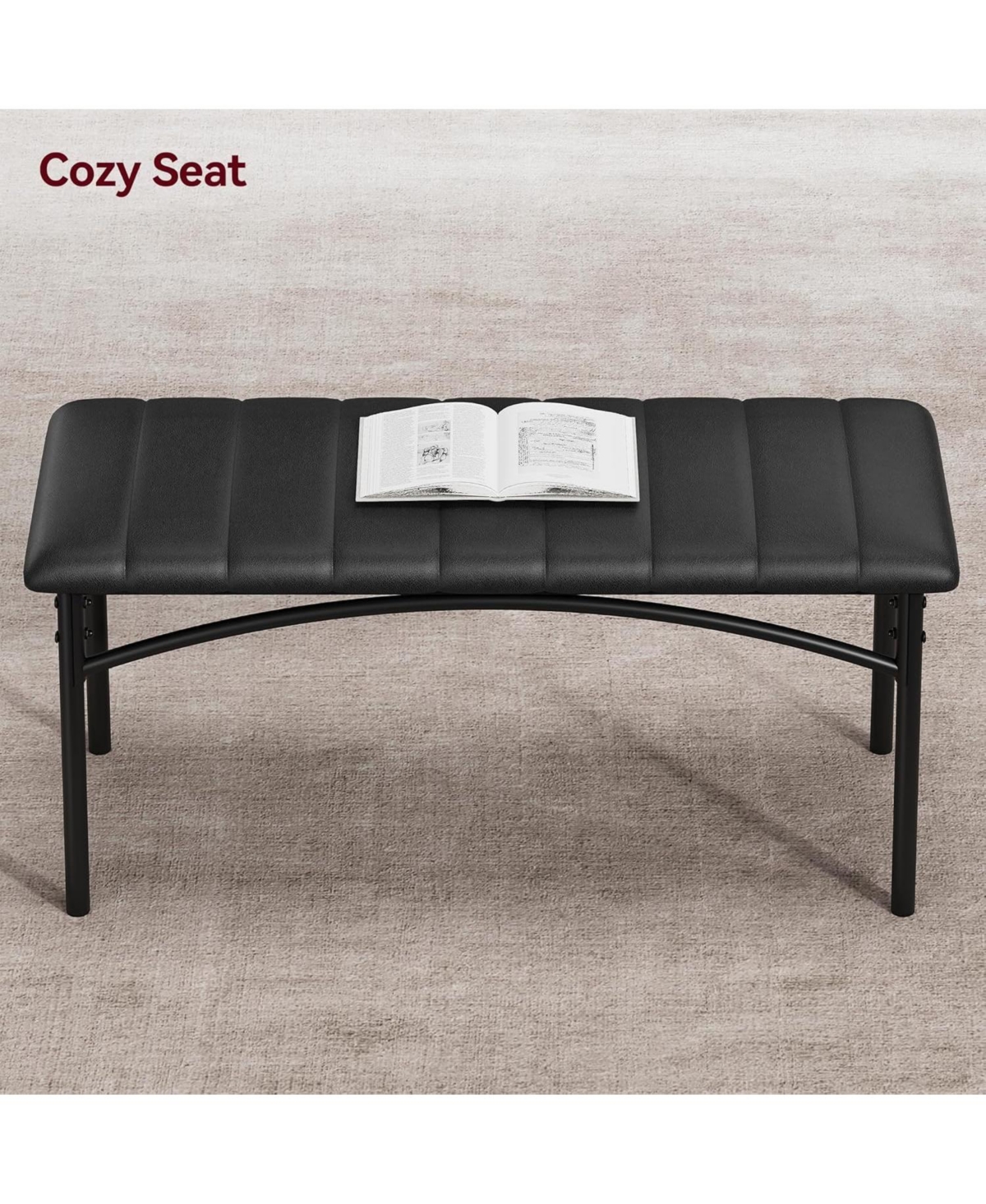 gaomon 4-Person Dining Set with Upholstered Bench and 2 Chairs