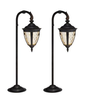 Bellagio  High Rustic Outdoor Landscape Path Lights Porch House Set of 2 LED Bulb