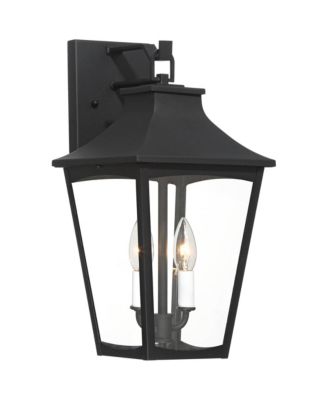 Tagua High Textured Black 2-Light Outdoor Wall Lantern Light