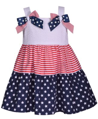 Girls' Americana Bow Dress