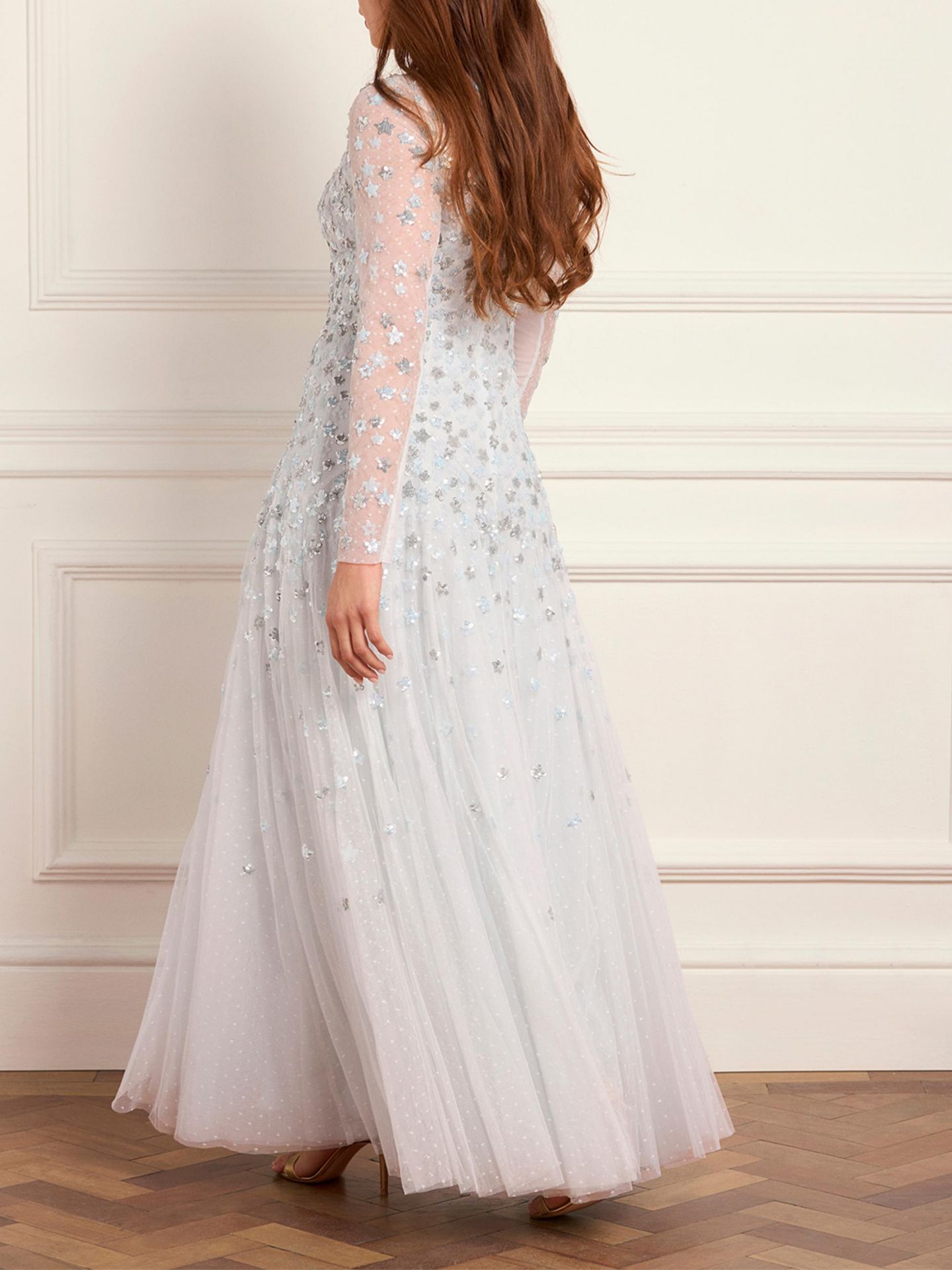 Женское платье Needle & Thread Starry Nights Round Neck Gown, цвет: Ледяной синий — фото 5