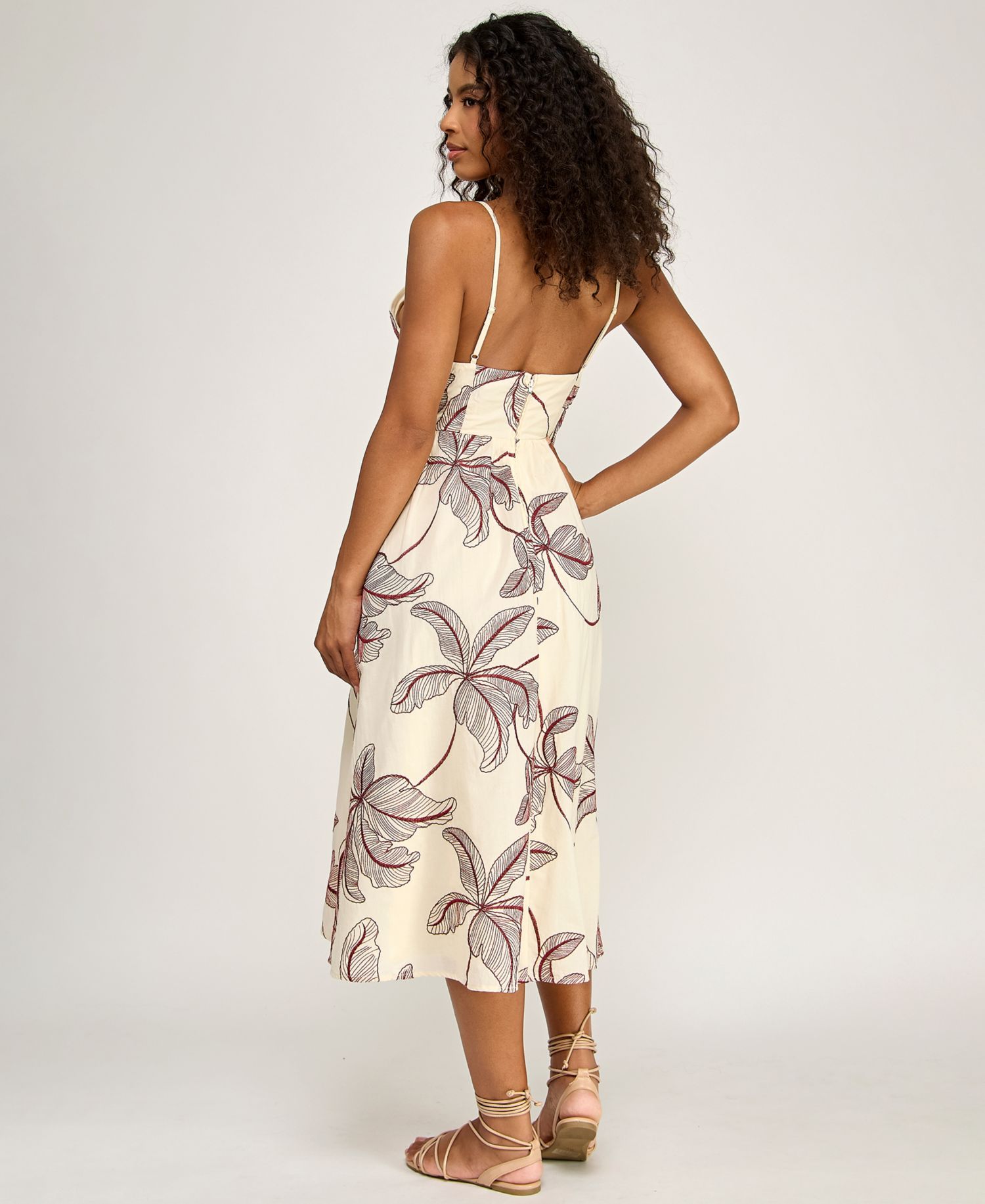 Juniors' Embroidered Midi Dress