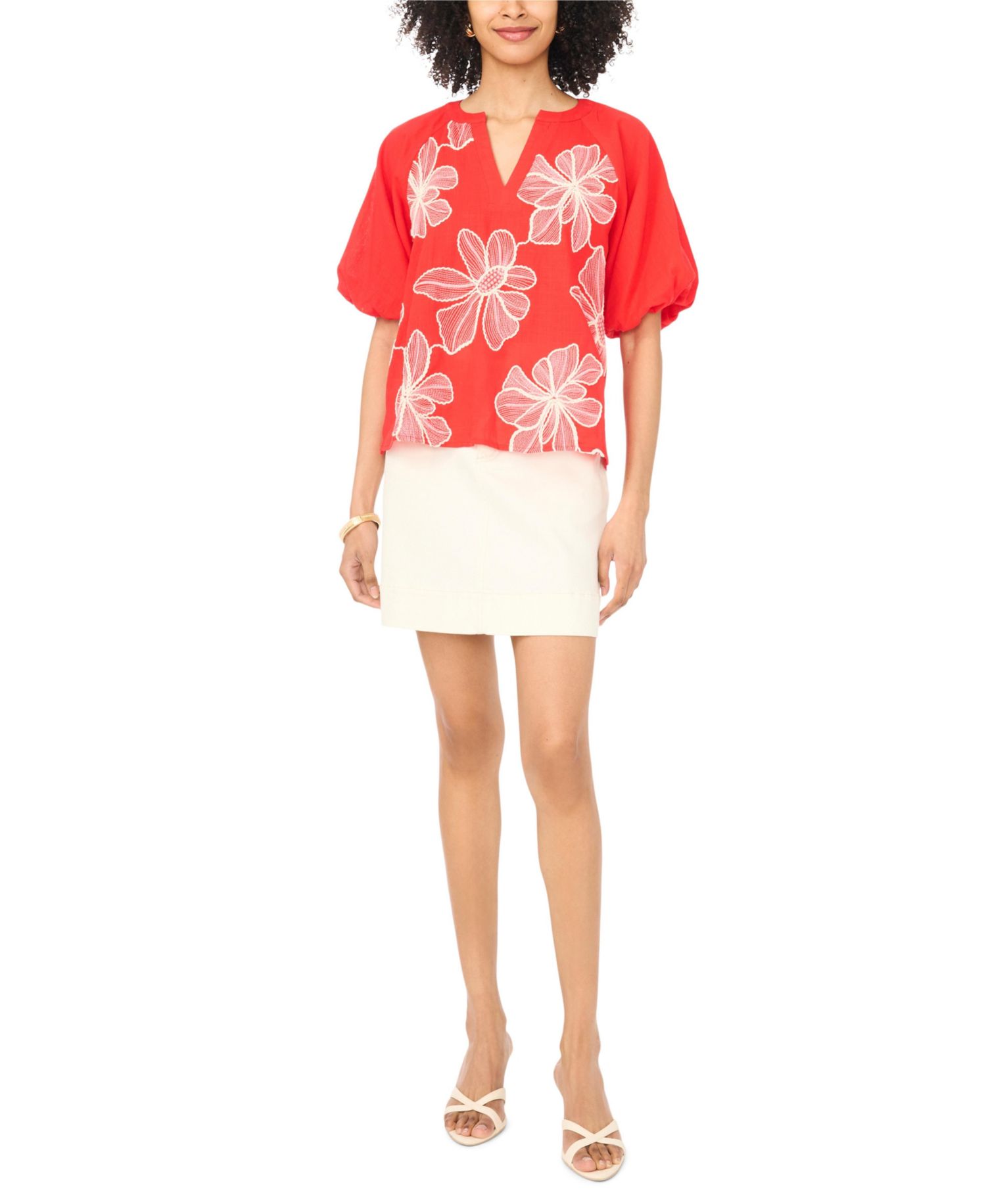Women's Split V-Neck Top