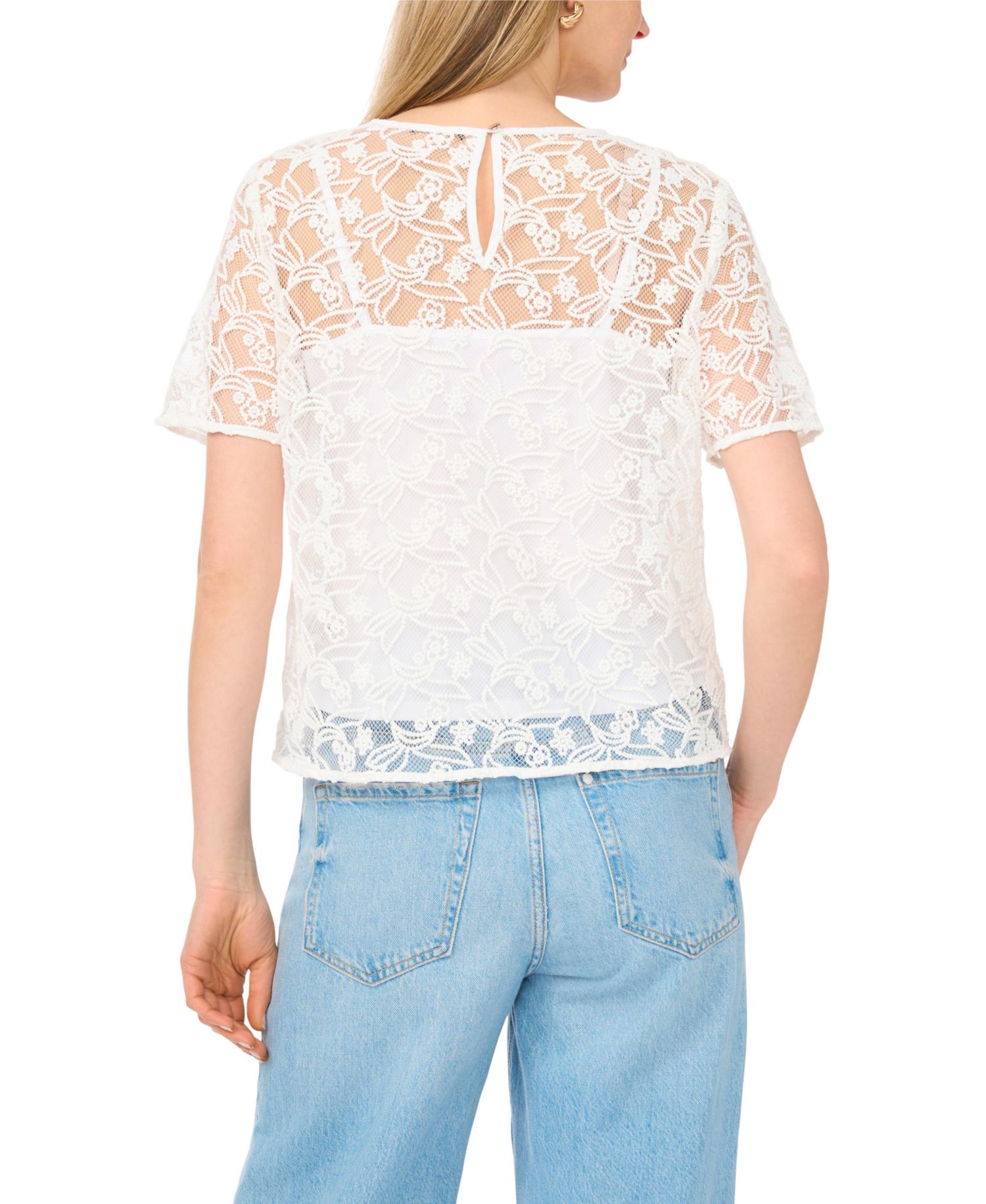 Women's Short-Sleeve Crewneck Blouse