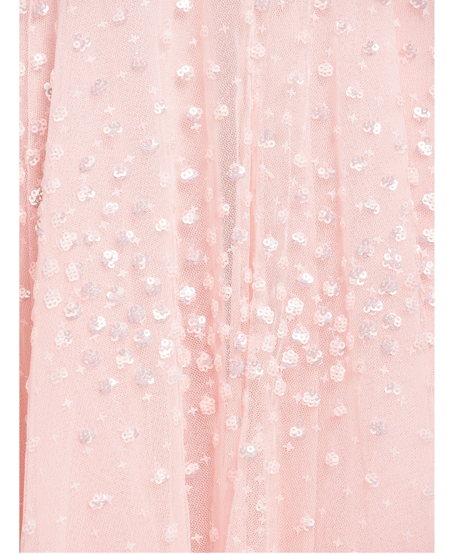 Women's Scallop Sequin Halter-Neck Ankle Gown