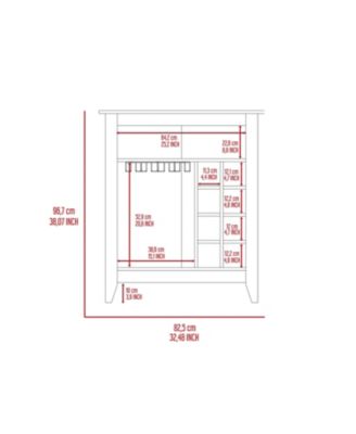 6-Bottle 1-Drawer 1-Shelf Bar Cabinet