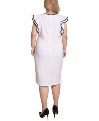Plus Size Ruffle-Sleeve Dress
