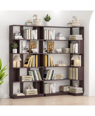 90cm Corner Bookshelf + 80cm Extendable Bookcase Set