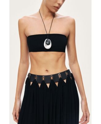 Women's Pleated Ring-Detail Midi Skirt