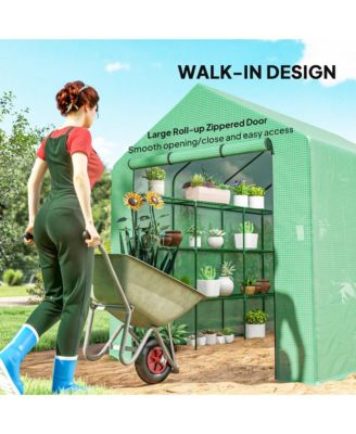 Walk-in house, 18 Shelves, 95.25" x 70.75" x 82.75",