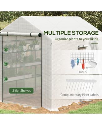 8' x 6' x 7' Portable Walk-in house with Shelf,