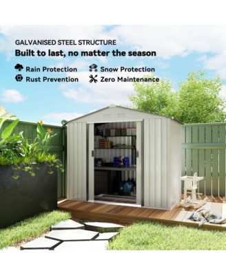 7' x 4' Storage Shed Garden Tool House w/ Vents Doors