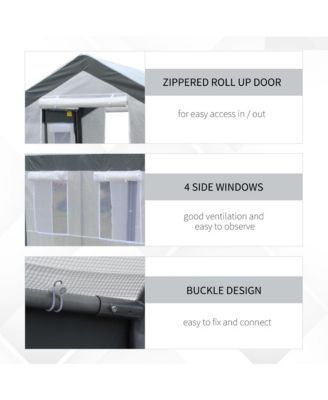 8' x 6' x 7.5' Steeple Walk-In house Tunnel Portable Garden Steel Frame