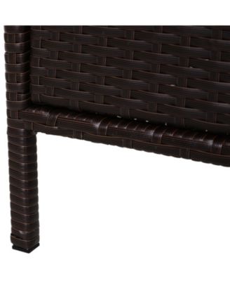 Patio Wicker Pool Cabinet, Rat Storage Cabinet Organizer