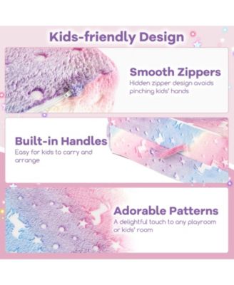 8-Piece Modular Kids Play Couch Glow-in-the-Dark Toddler Sectional