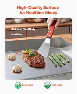 28.5 x 15.7 Inch Commercial Electric Griddle, 4400W Stainless Steel Countertop Flat Top Grill