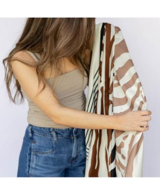 Women's Satin Striped Headscarf