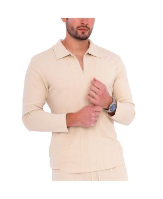 Men's Long Sleeve Zip Neck Knit Shirts