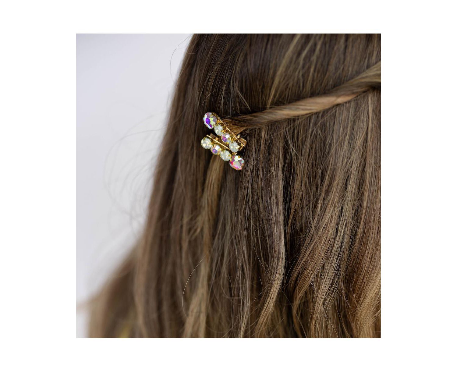 Women's Small Barrette Hair Clip - White