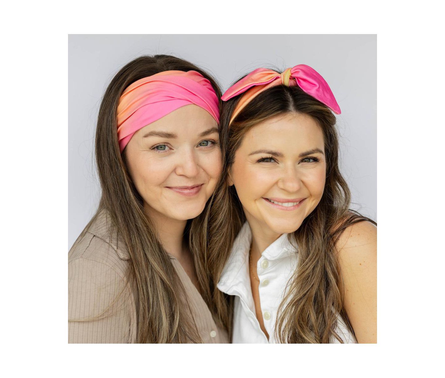 Женские аксессуары Headbands of Hope Limited Edition Luxe Tube Turban - Sunset Ombre, цвет: Розовый / Оранжевый — фото 5