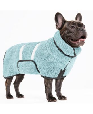 Aronkl Dog Bathrobe Quick Drying Super Absorbent Soft Warm Adjustable Machine Washable Pet Towel Supplies - Light green 55$