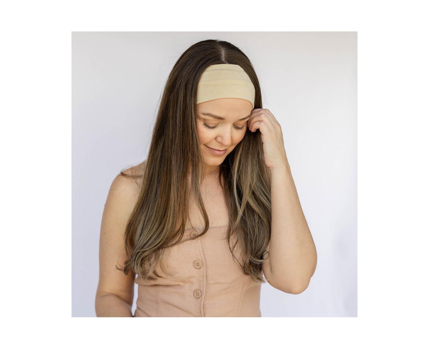 Women's Wide Headwrap Set of 3 - Black + Brown + Beige