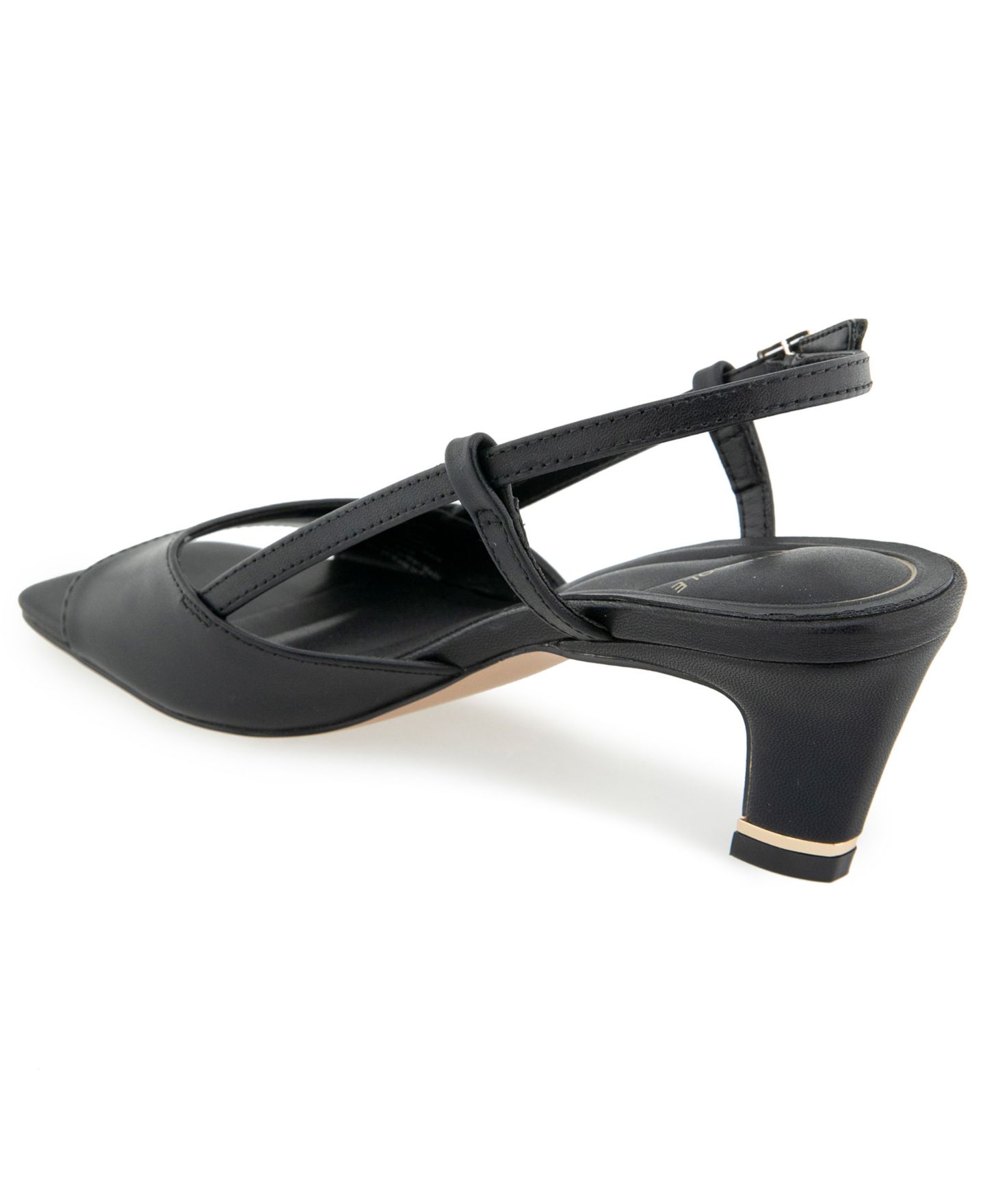 Женские сандалии Kenneth Cole New York Anna Slingback Dress Sandals, цвет: Чёрный кожаный — фото 6