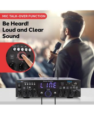 Bluetooth Stereo Amplifier Receiver - Optical, Phono, Coaxial, FM Radio, USB & SD Memory Card Readers, Line, Input, Digital LED Display