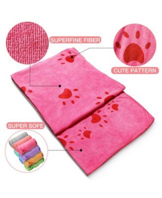 Paws Pattern Microfiber Pet Towel, 55" x 28"