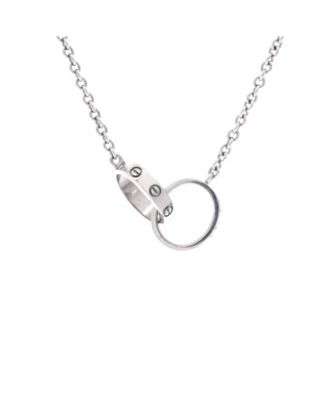 Pre-Owned Cartier Love Interlocking Necklace - 18k white gold