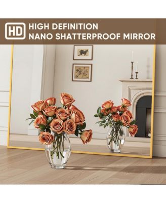 Full Length Mirror 71"x30" Oversized Floor Mirror for Living Room Cloakroom Rect Style