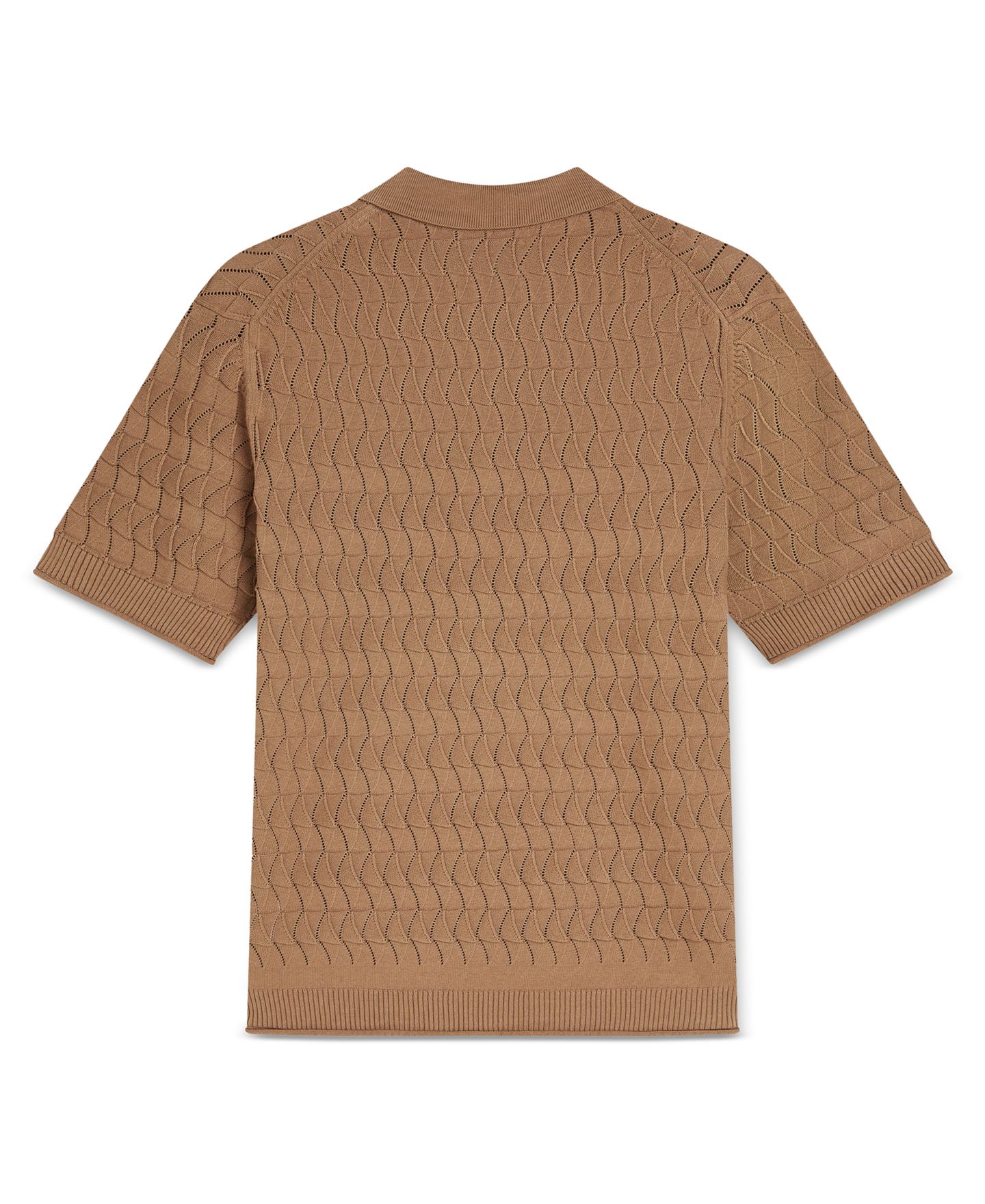 Мужское поло SCOTCH & SODA Regular-Fit Pointelle Knitted Polo Shirt, цвет: Amphora — фото 6