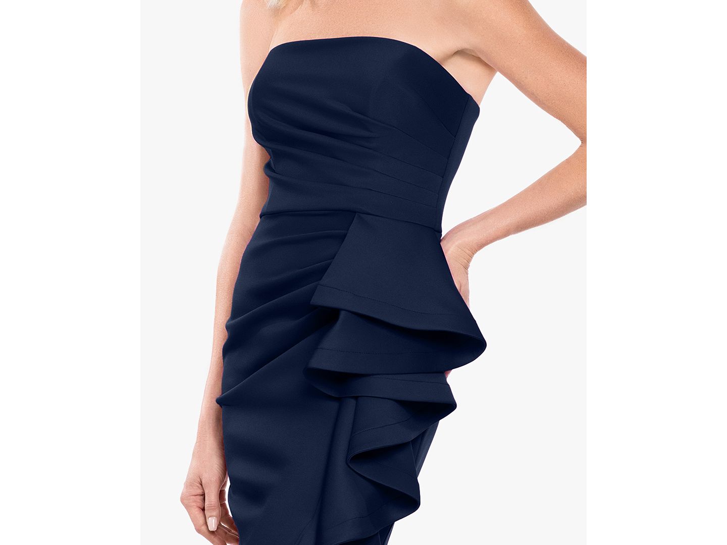 Женское платье Betsy & Adam Sleeveless Strapless Gown, цвет: Тёмно-синий — фото 3