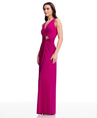 lara formal dresses Lara Style 29228 Sheer Long Sleeve V-Neck Beaded Sequin Full-Length Gown in  Teal