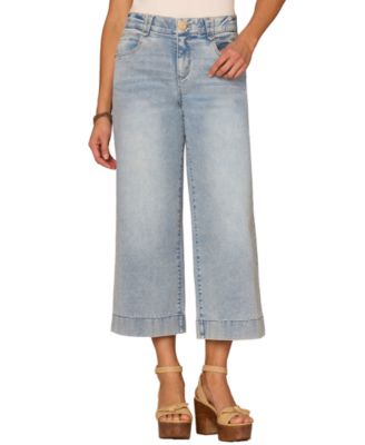 Petite High-Rise Wide-Leg Crop Jeans