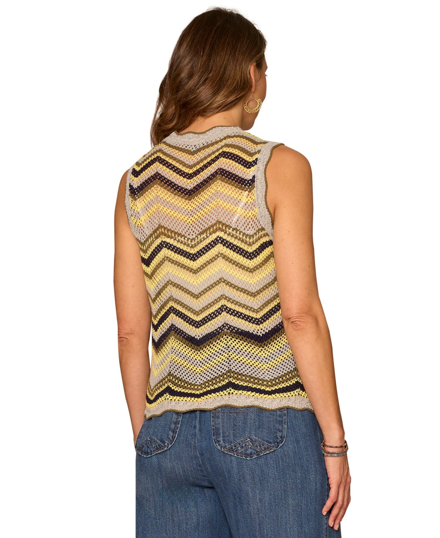 Petite Chevron Tank Sweater