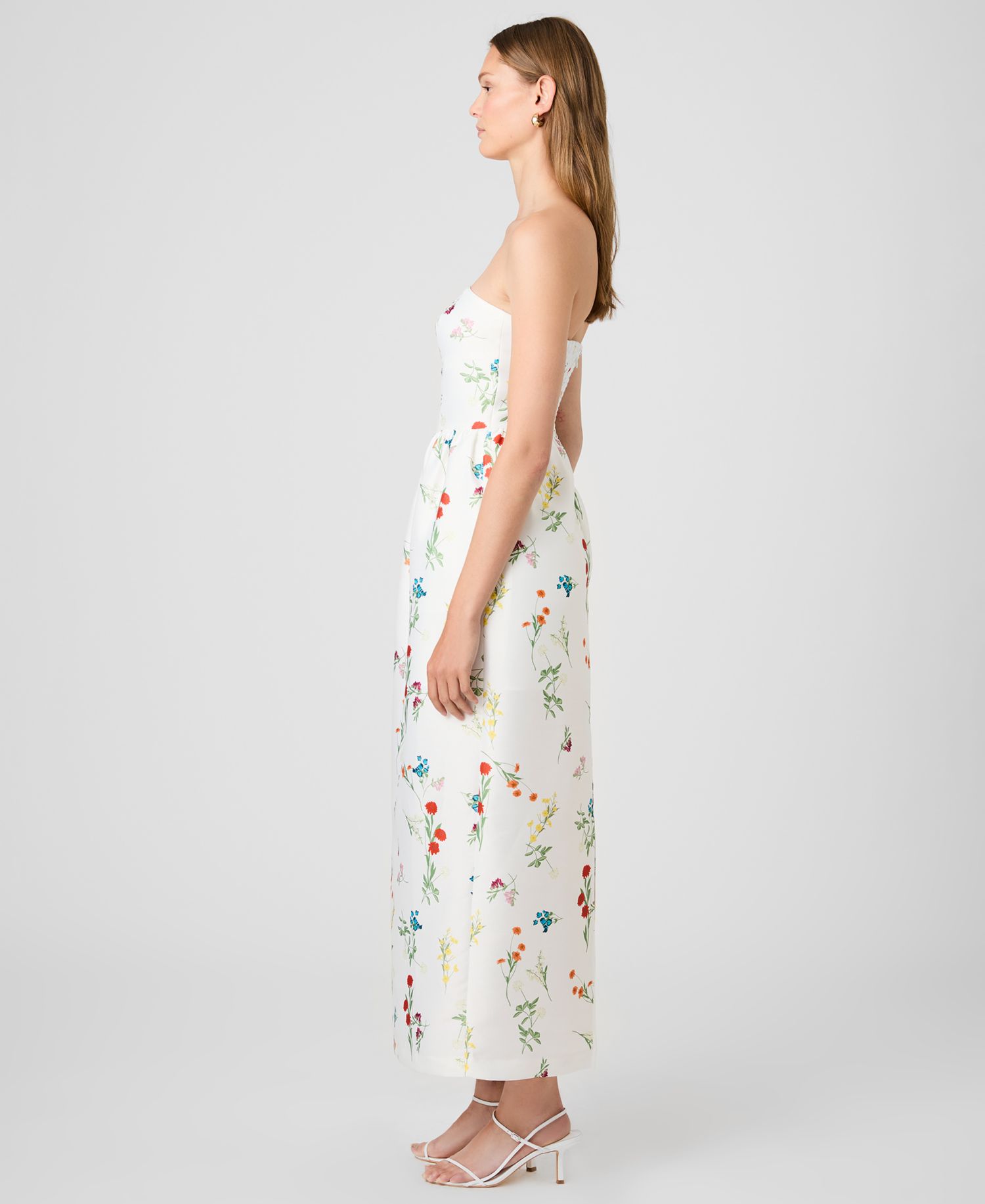 Women's Strapless Printed Dress