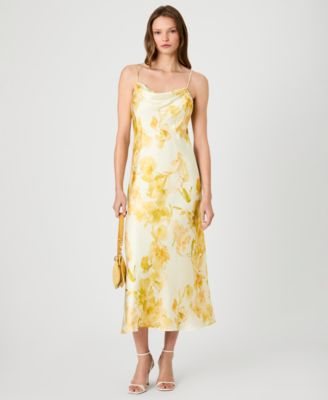 Women's Printed Cowl Neck Dress