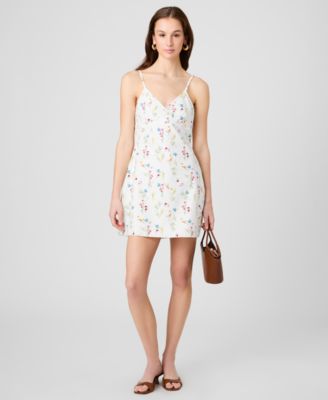 Women's Floral Print V-Neck Mini Dress