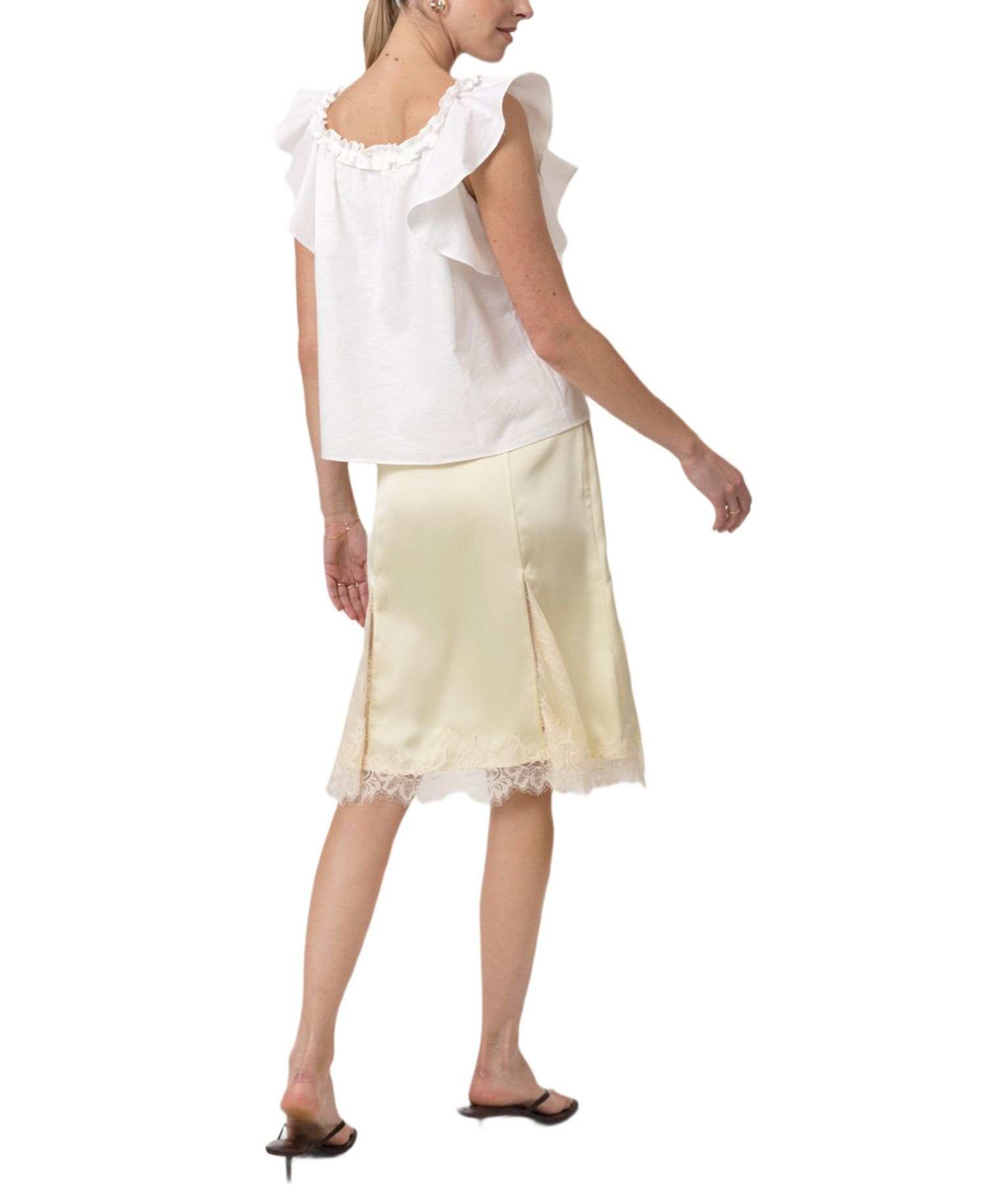 Women's Emel Lace Godet Midi Skirt