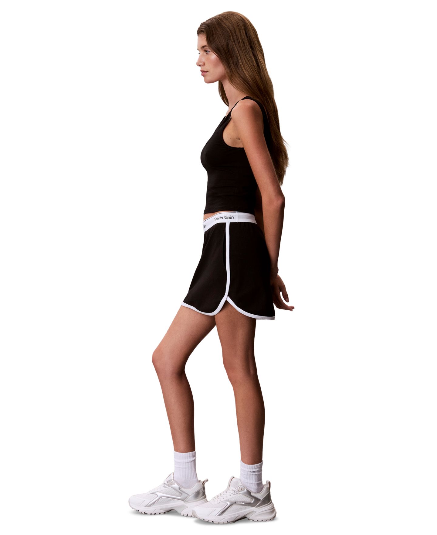 Женская юбка-шорты Calvin Klein Performance Pull-On Skort, цвет: Чёрный — фото 3
