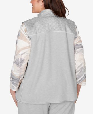 Plus Size Comfort & Joy Quilted Snap Front Vest