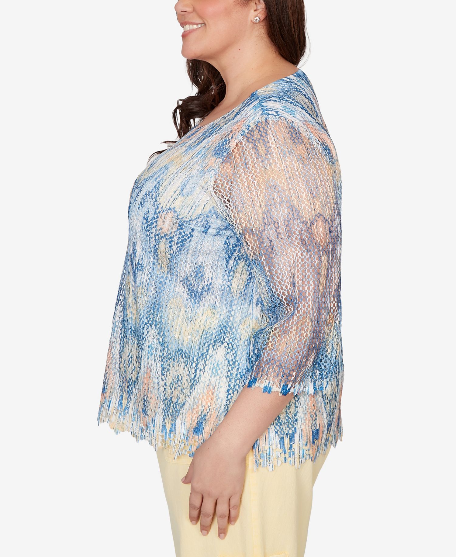 Plus Size Out of the Blue Dramatic Crewneck Top