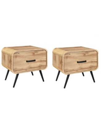 Rowan Wood 1-Drawer End Table (Set of 2)